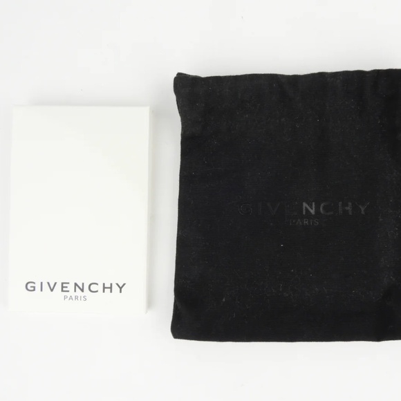 Givenchy - Shark Tooth Black/White Leather Gold Twist Lock Double Wrap Bracelet - Picture 8 of 8